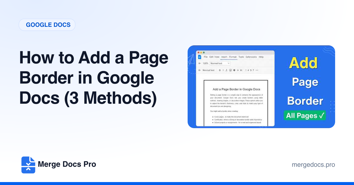 How to Add a Page Border in Google Docs (3 Methods)