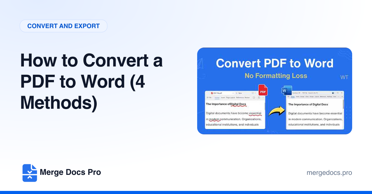 How to Convert a PDF to Word (4 Methods)