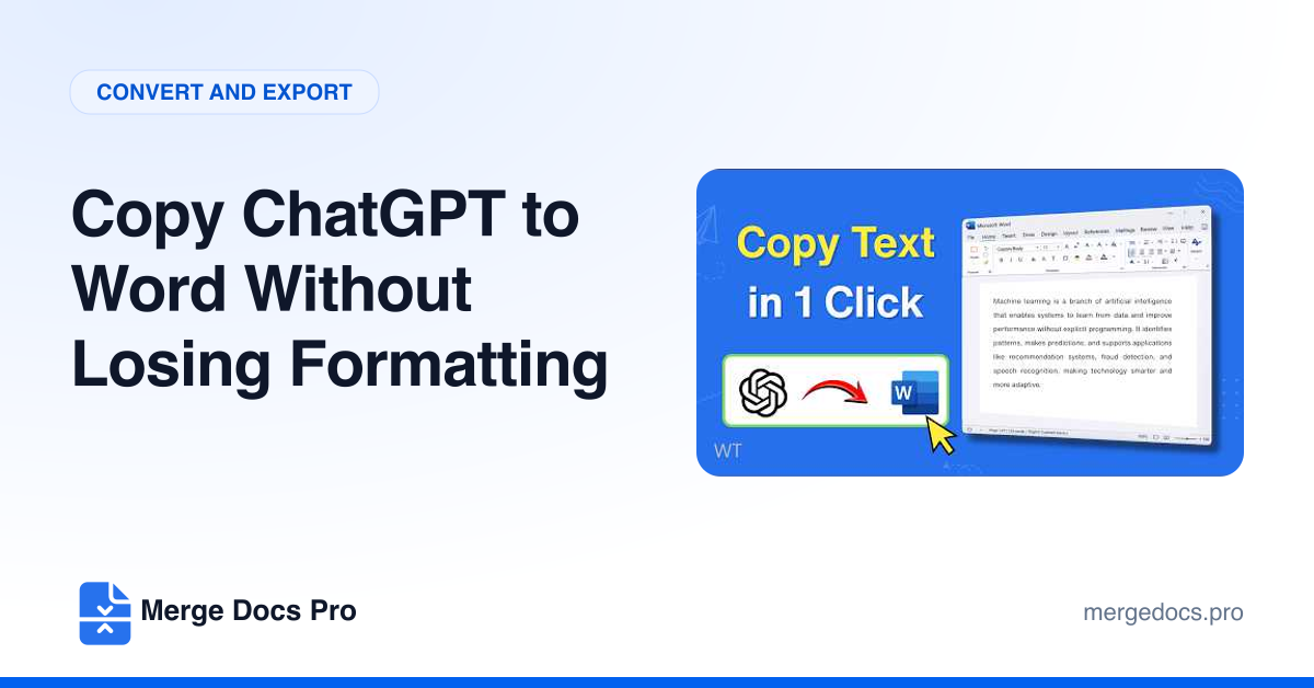 How to Copy ChatGPT to Word Without Losing Formatting