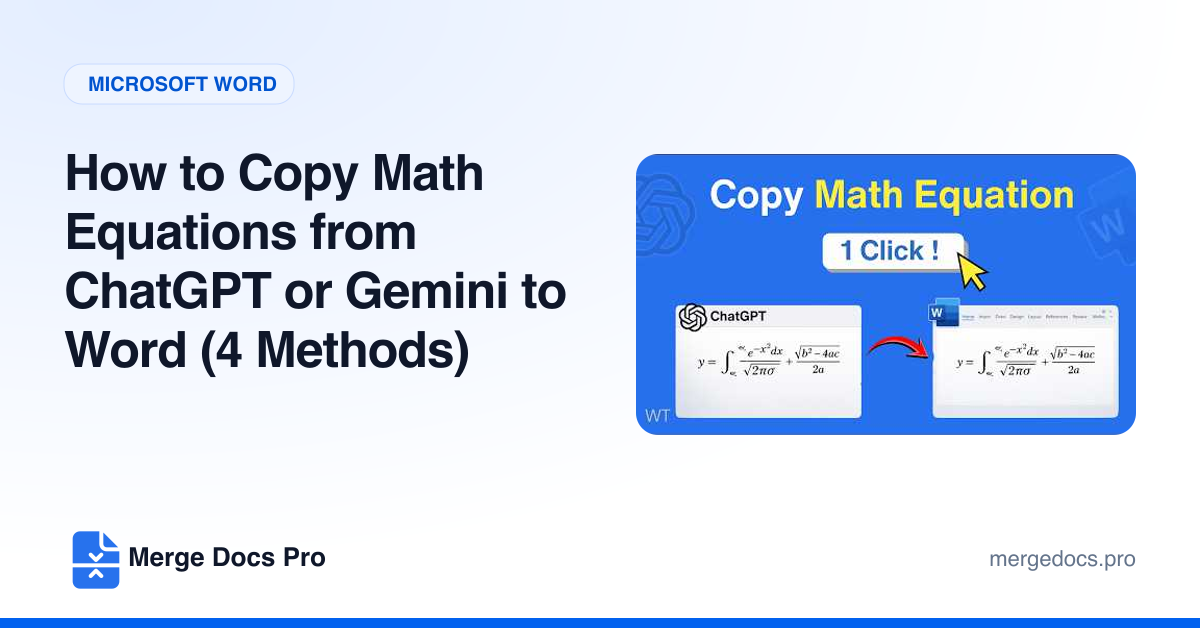 How to Copy Math from ChatGPT or Gemini to Word (4 Methods)