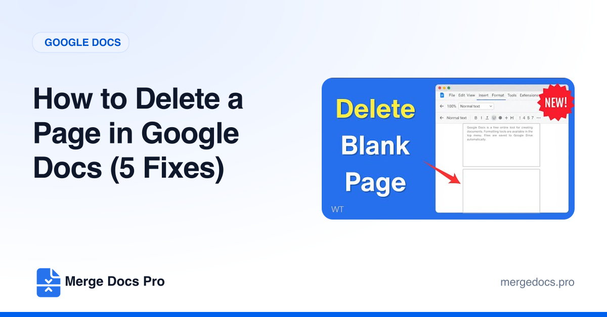 How to Delete a Page in Google Docs (5 Fixes)