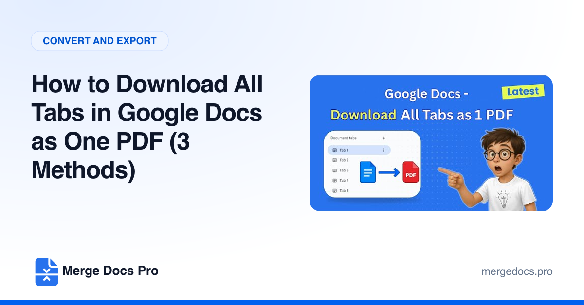 How to Download All Tabs in Google Docs as One PDF (3 Methods)