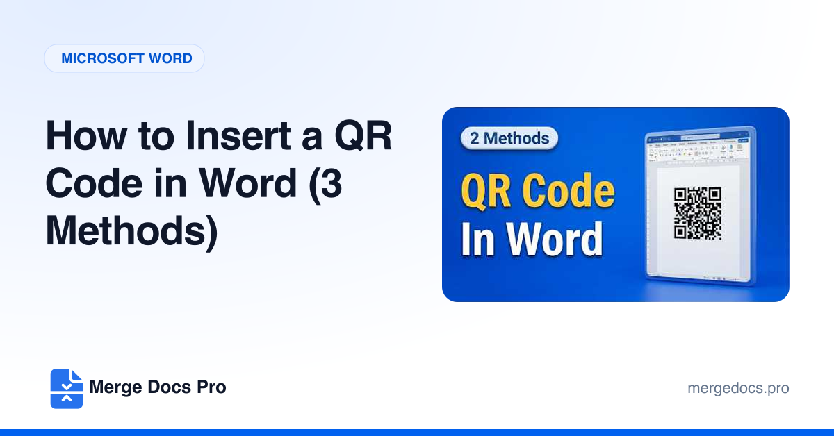How to Insert a QR Code in Word (3 Methods)