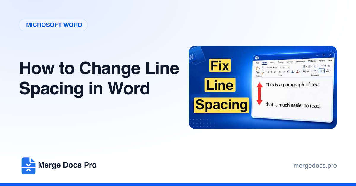 How to Change Line Spacing in Word (Document or Selection)