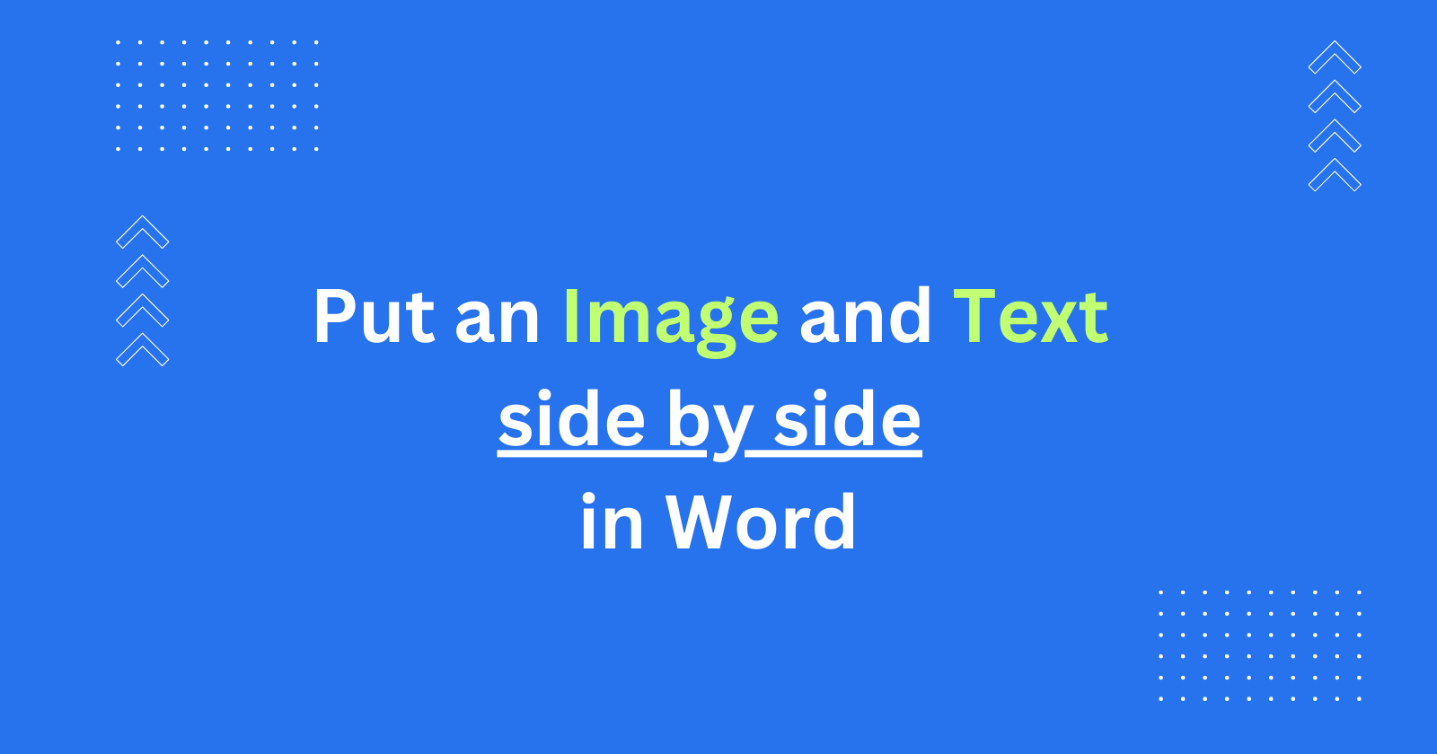 How to Put an Image and Text Side by Side in Microsoft Word (4 Methods)